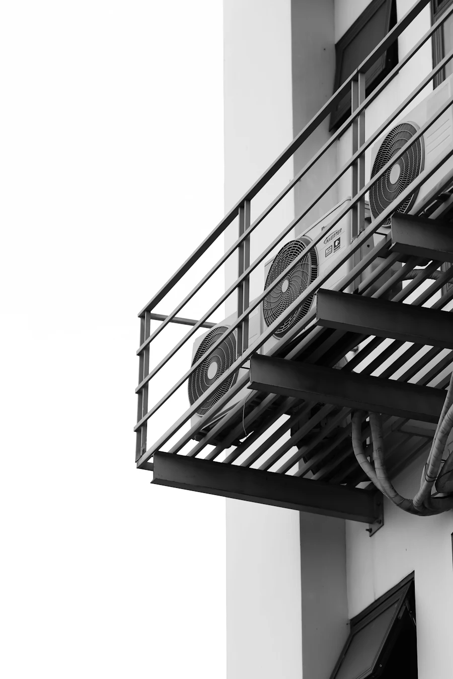 New, clean high-efficiency AC condenser unit after installation